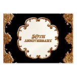 Favour Gift Tags  - Golden French Swirl 50th Anniv Business Card Template