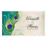Favour Gift Tags - Peacock Feathers Wedding Set business cards