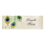 Favour Gift Tags - Peacock Feathers Wedding Set Business Card