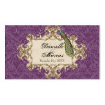 Favour Gift Tags, Purple Vintage Peacock & Etching business cards