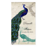 Favour Gift Tags - Vintage Peacock 5 Business Card Template