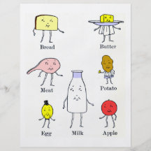 Favourite Foods Vintage Kitchen Art Personalized Flyer