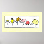 Favourite Foods Vintage Kitchen Art Poster