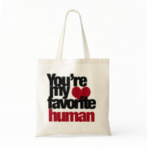 Favourite Human Love Canvas Bags