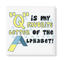 Favourite Letter Q Magnet
