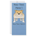 Fawn Bulldog! Vector Animal, Dog. Add Your Text! rack cards