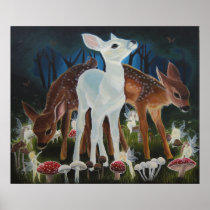 Fawn Faery Ring Fantasy Art Canvas Print