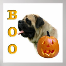 Fawn Mastiff Boo Poster
