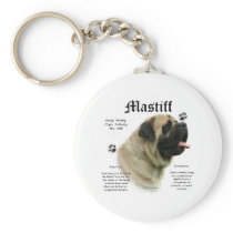 Fawn Mastiff History Keychain