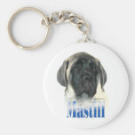 Fawn Mastiff pup Name Keychain
