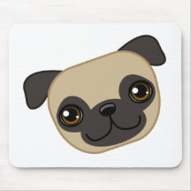 Fawn Pug Mouse Mat