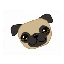 Fawn Pug Post Cards