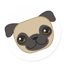 Fawn Pug Sticker