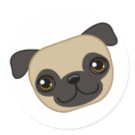 Fawn Pug stickers