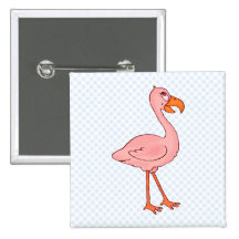 Faye Flamingo Button