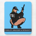 FBI AGENT GIRL mousepads