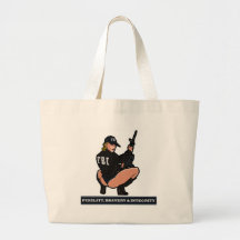 FBI AGENT GIRL TOTE BAGS