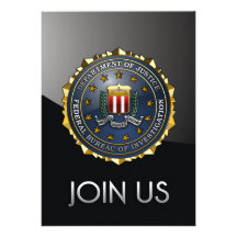 FBI Emblem Personalised Announcement