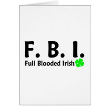 FBI Full Blooded Irish Card