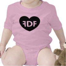 FDF Heart and Wings Pink Baby Thing Baby Creeper