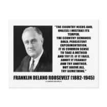 FDR Country Needs Bold Persistent Experimentation Postcards