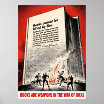 FDR Quote On Book Burning Posters