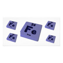 Fe Iron Personalized Photo Card