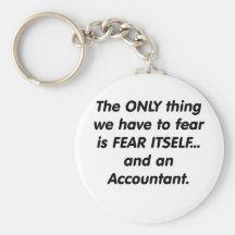 Fear Accountant Key Chain