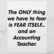 fear accounting teachers flyers