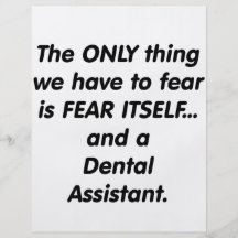 Fear Dental Assistant Flyer