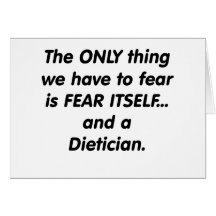 fear dietician greeting cards