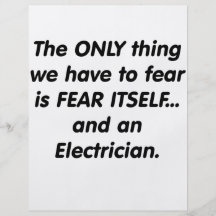 Fear electrician flyer