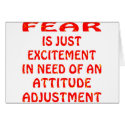 Fear Is Excitement In Need Of  Attitude Adjustment cards