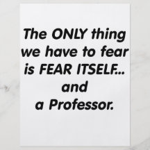 Fear professor full color flyer