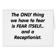 fear receptionist card