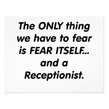 fear receptionist personalized announcements