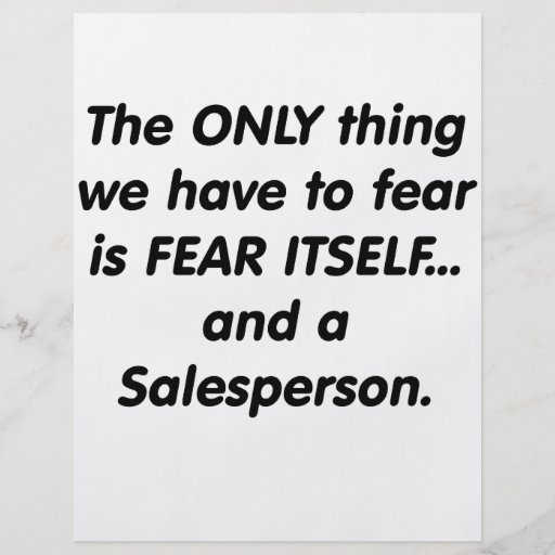 Fear salesperson custom flyer