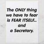 Fear Secretary Custom Flyer