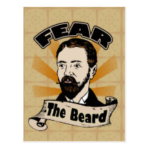 Fear the Beard, Funny Moustache Post Cards