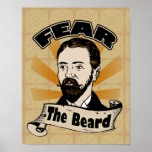 Fear the Beard, Funny Moustache Print