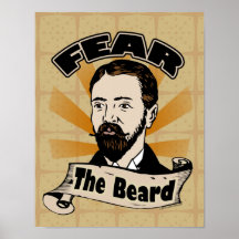 Fear the Beard, Funny Moustache Print