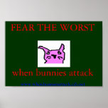fear the bunnies poster posters
