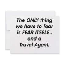 fear travel agent personalized announcement