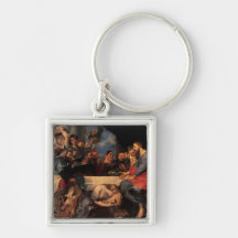 Feast in the house of Simon the Pharisee, c.1620 Keychain