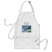 Feast with Friends aprons Holidays Blue Hydrangeas