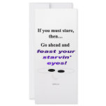 Feast Your Starvin Eyes Rack Card Design