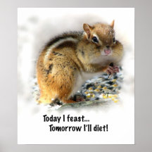 Feasting Chipmunk Posters