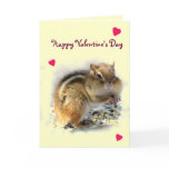 Feasting Chipmunk Valentine cards