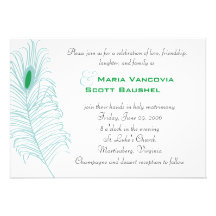 Feather Wedding Invitation