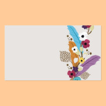 Feathers and flowers Business Card business cards